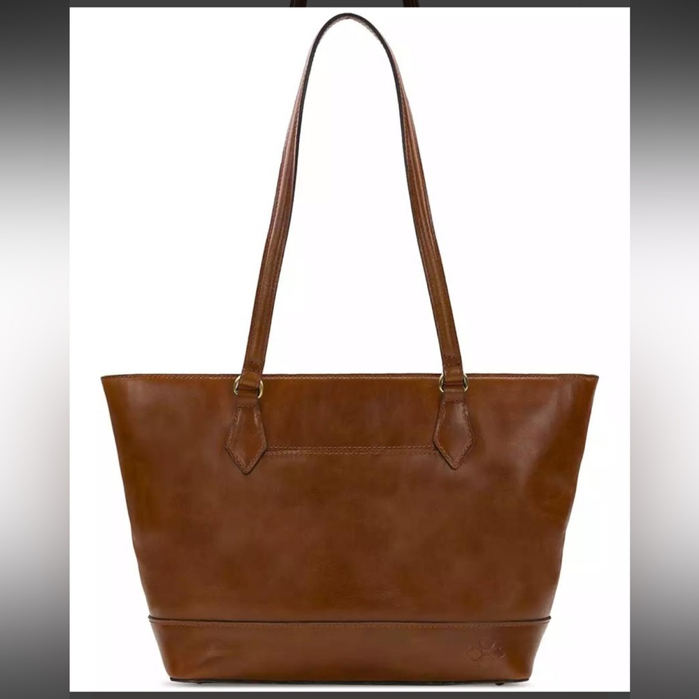 Patricia Nash Meka Medium Tote Vintage Distressed Leather Cognac NWT Laptop Bag